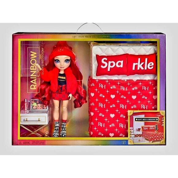 NIP RAINBOW HIGH SPARKLE RUBY AND DORM ROOM SET - Picture 1 of 8